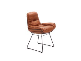 Freifrau Manufaktur Leya Armchair Low Stuhl m. Drehteller Leder